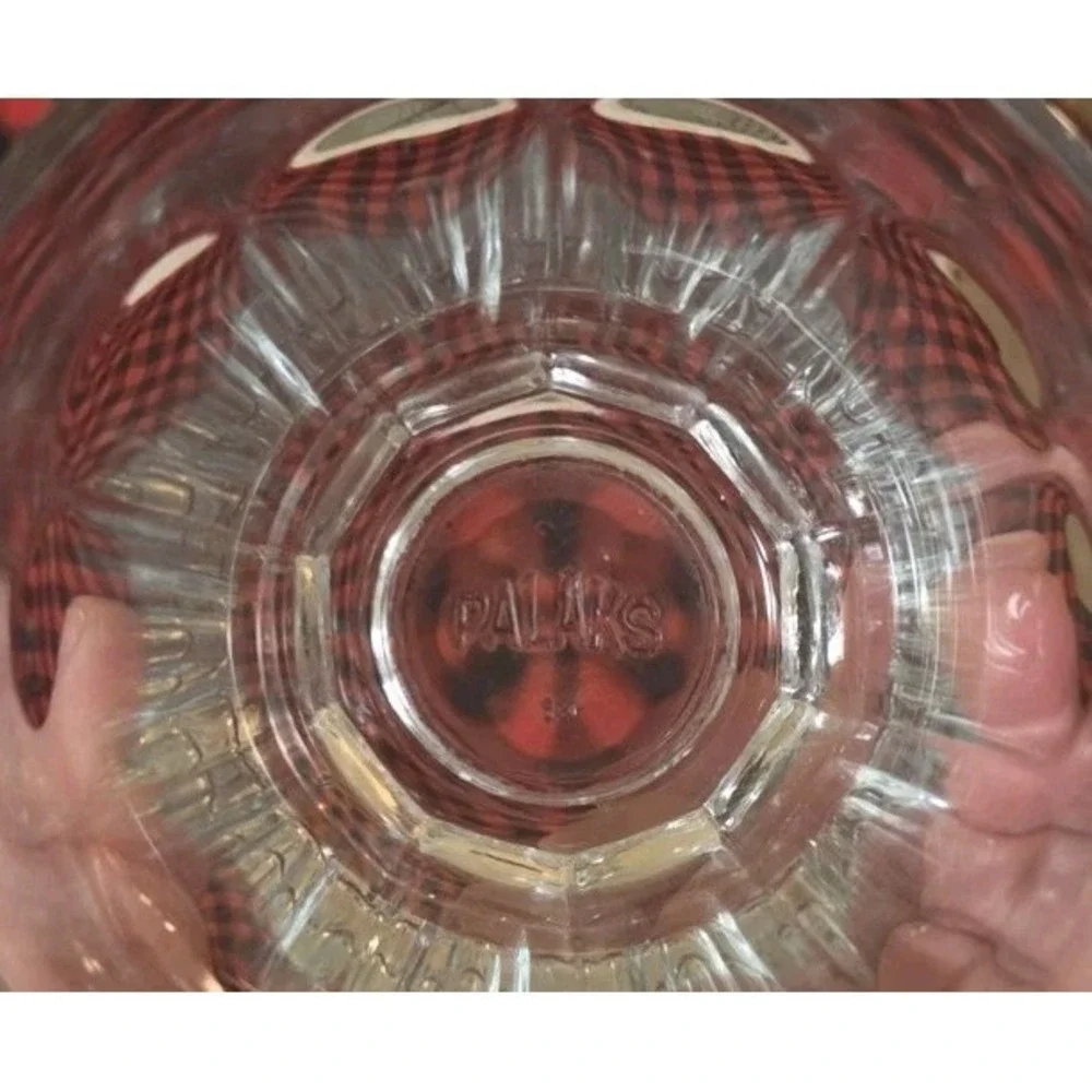 Pasabahce PALAKS 10 Panel Drinking Glass‎ Turkish Glassware Set of 2 3.5 in tall